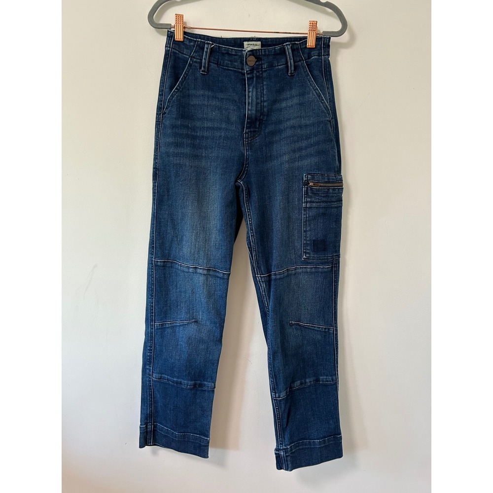 Ripton & Co Performance Denim Technical Cargo Pants Dark Wash Womens 27